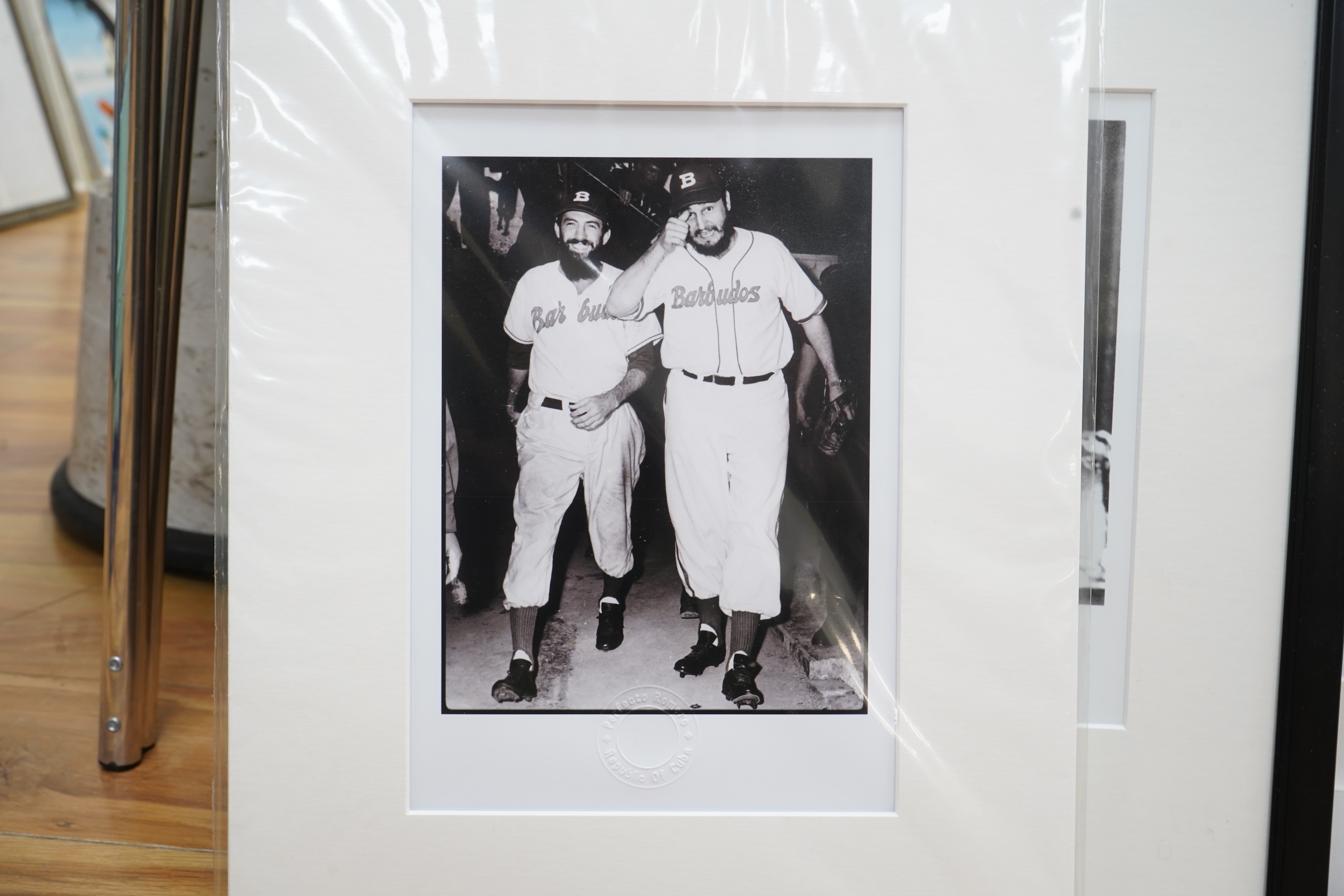 After Perfecto Romero (b.1936), three gelatin silver prints, Portraits of Che Guevara, stamped, two framed with facsimile signatures, largest 31 x 27cm